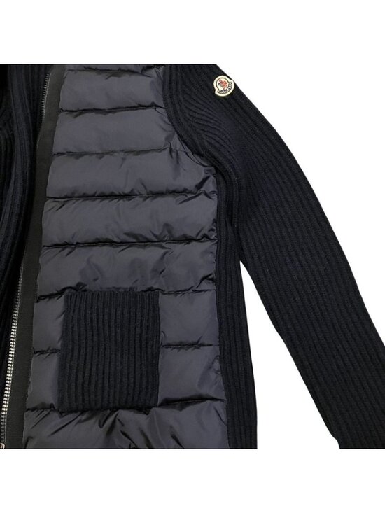 Moncler Knit Combination Down Jacket XS Navy